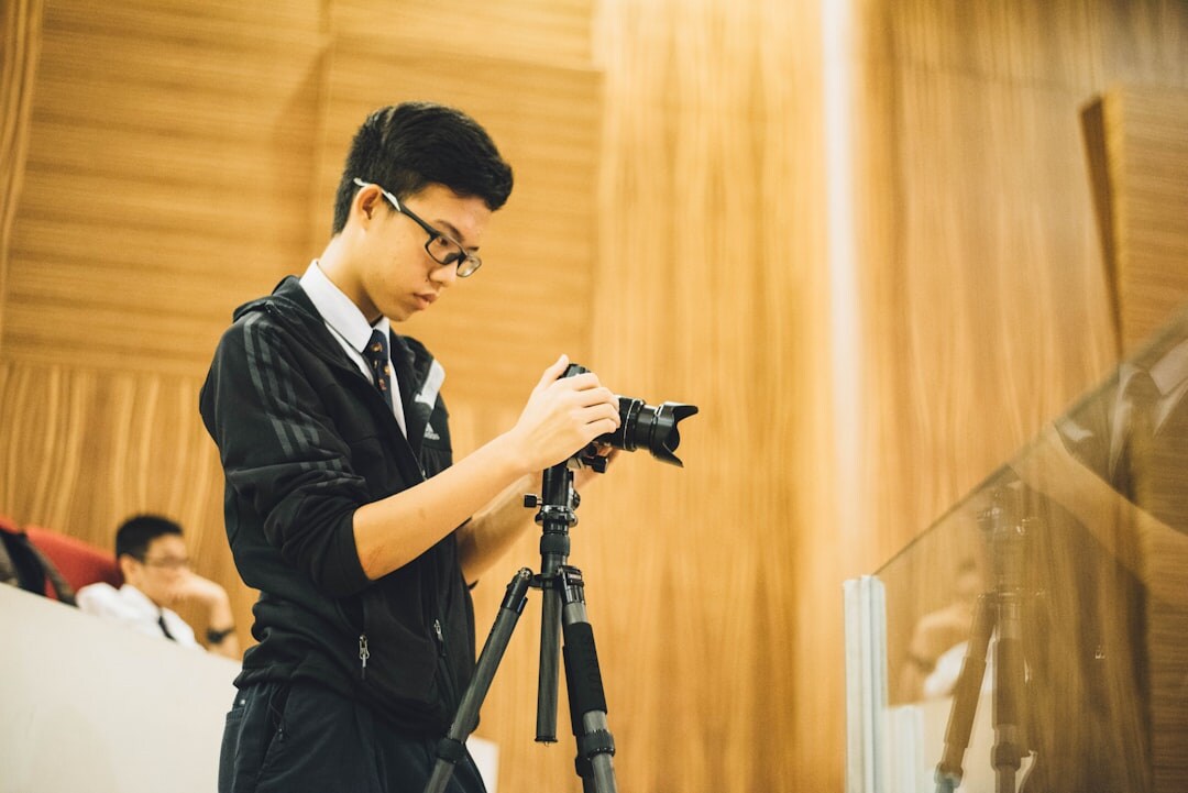 Student studying journalism